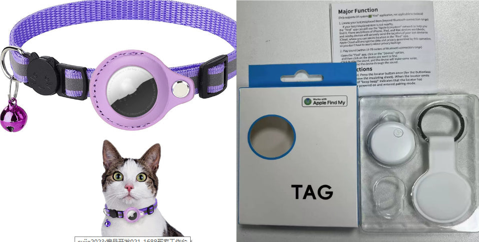 Reflective Waterproof AirTag Pet Collar Holder Case CJGX159744109IR