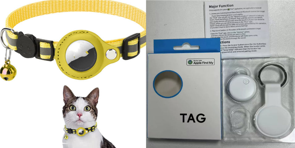 Reflective Waterproof AirTag Pet Collar Holder Case CJGX159744109IR