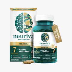 NEURIVA Ultra Brain Supplements for Memory and Focus 60 Count Capsules