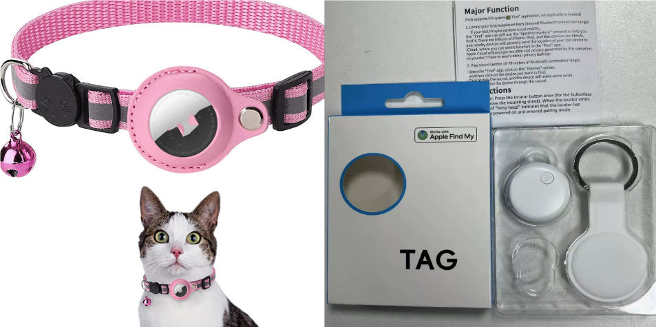 Reflective Waterproof AirTag Pet Collar Holder Case CJGX159744109IR