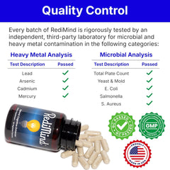 RediMind – Natural Brain Booster & Memory Support (Vegan, 30 Capsules)
