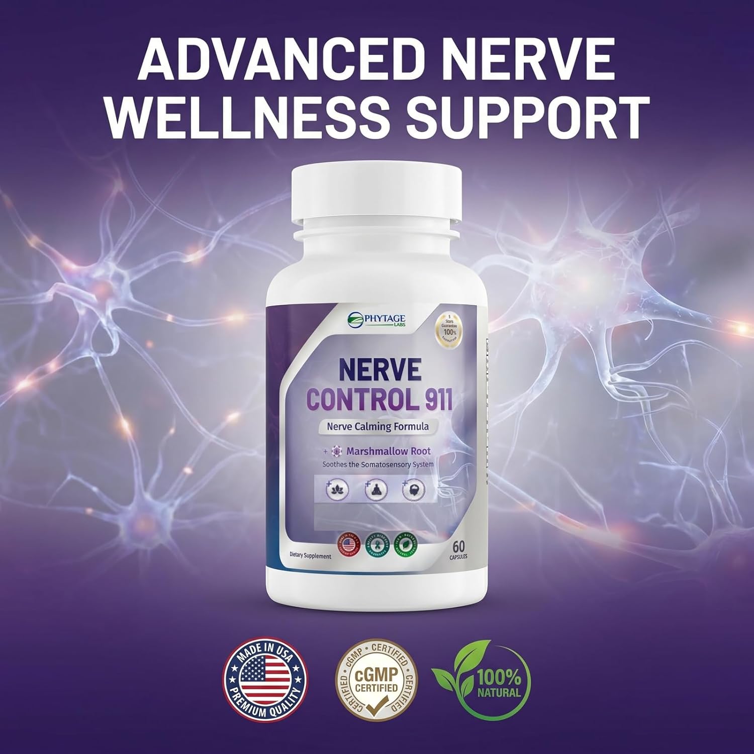 Nerve Control 911 - Natural Plant Based Nerve Health Supplement