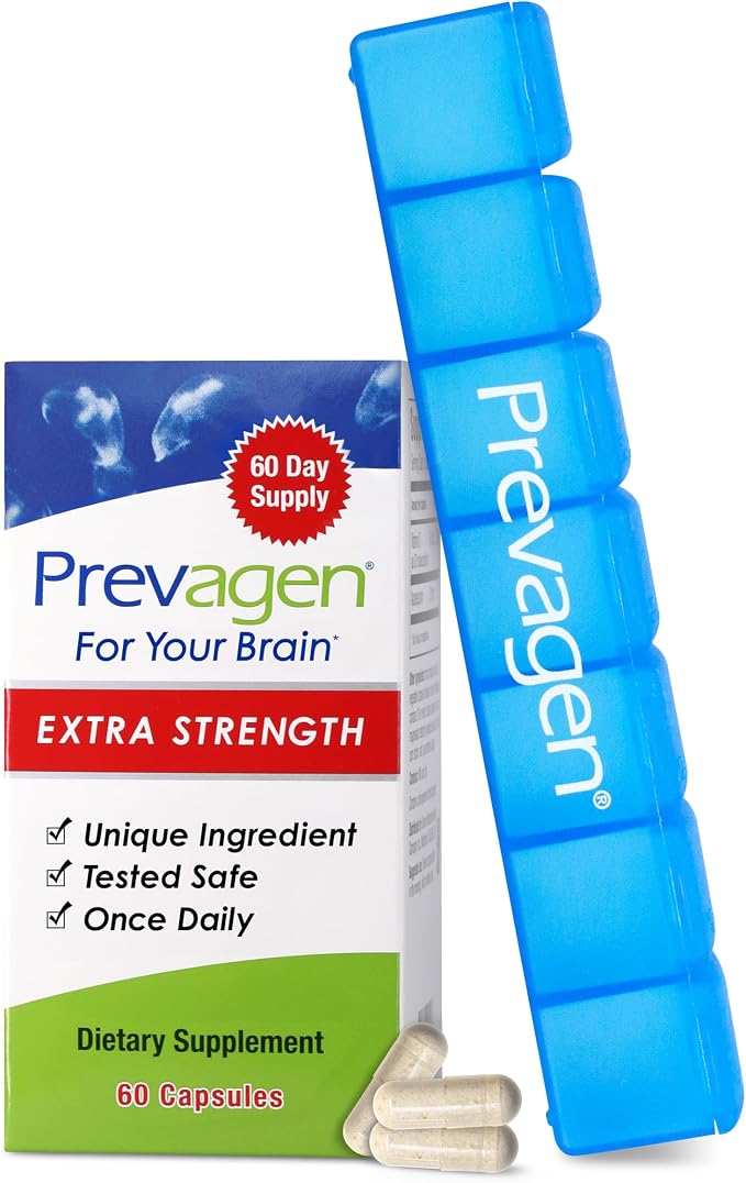 Prevagen Extra Strength Supplement Capsules with Pill Minder