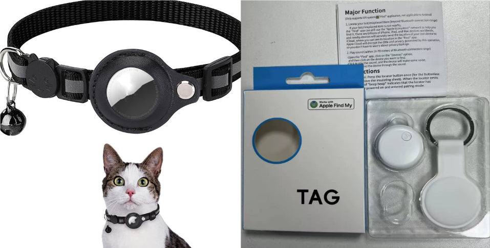 Reflective Waterproof AirTag Pet Collar Holder Case CJGX159744109IR
