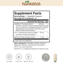 Natural Joint Support Supplement - Non-GMO, Gluten-Free