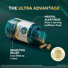 NEURIVA Ultra Brain Supplements for Memory and Focus 60 Count Capsules