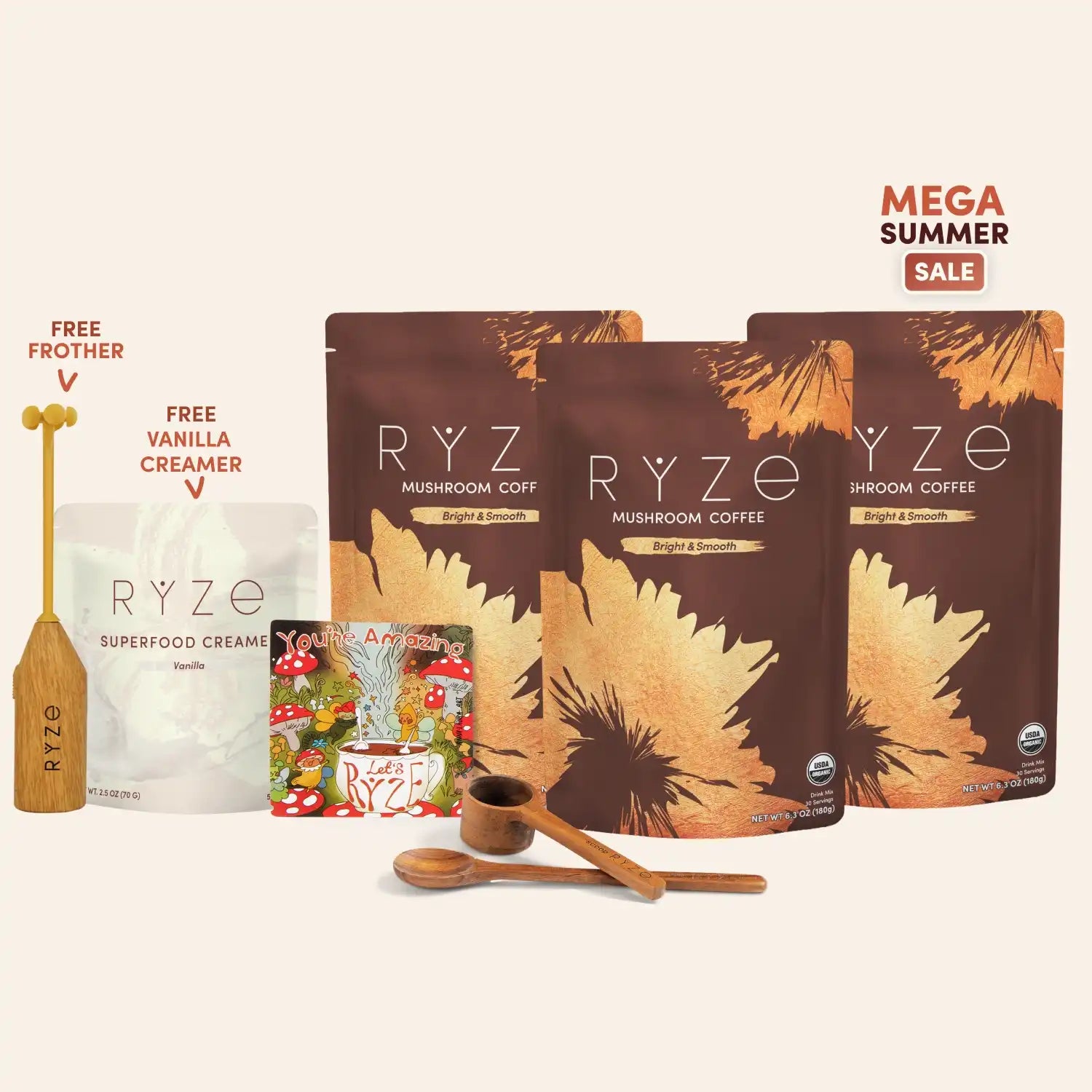 RYZE Mushroom Coffee (90 Servings)