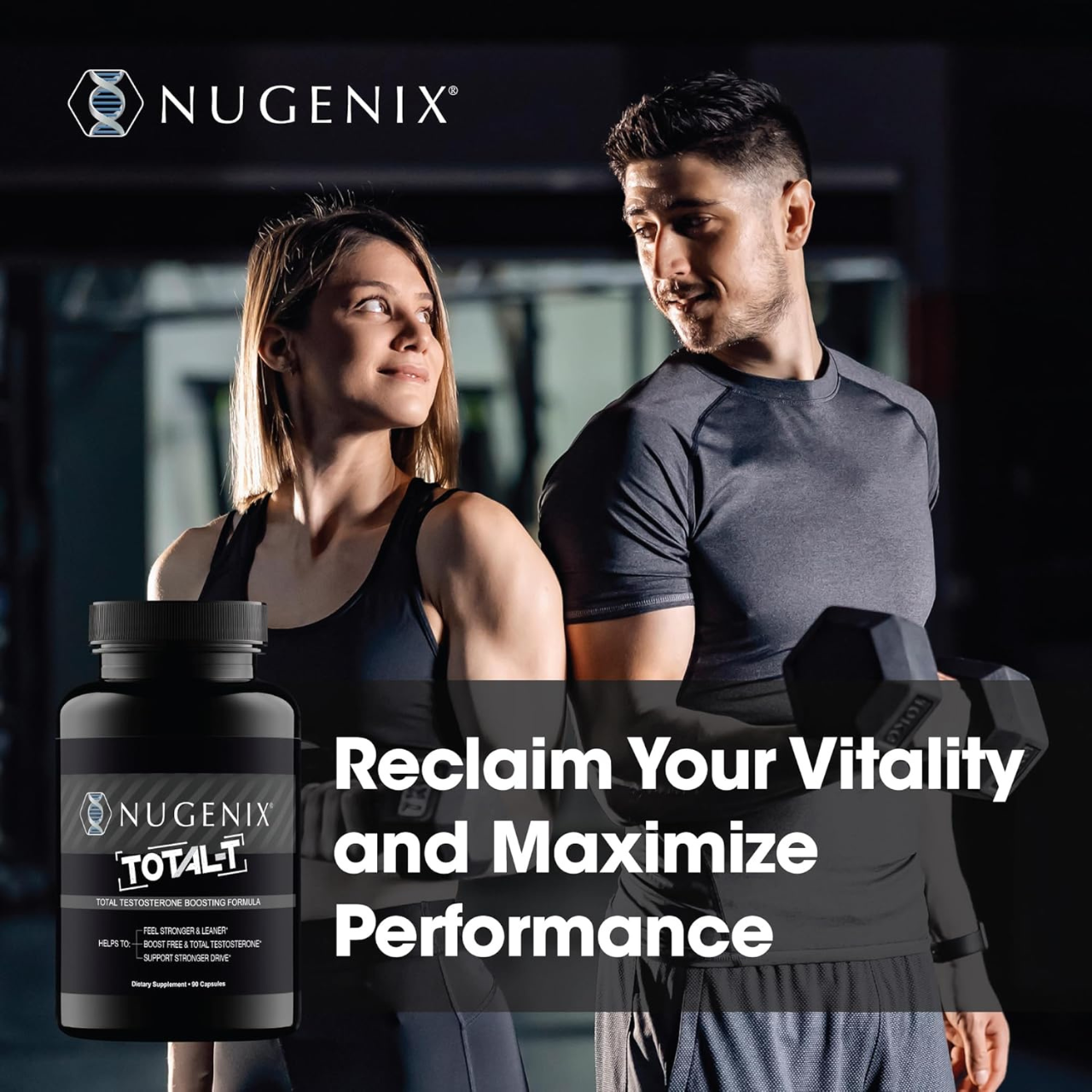 Nugenix Total-T Supplement for Men, 180 Count