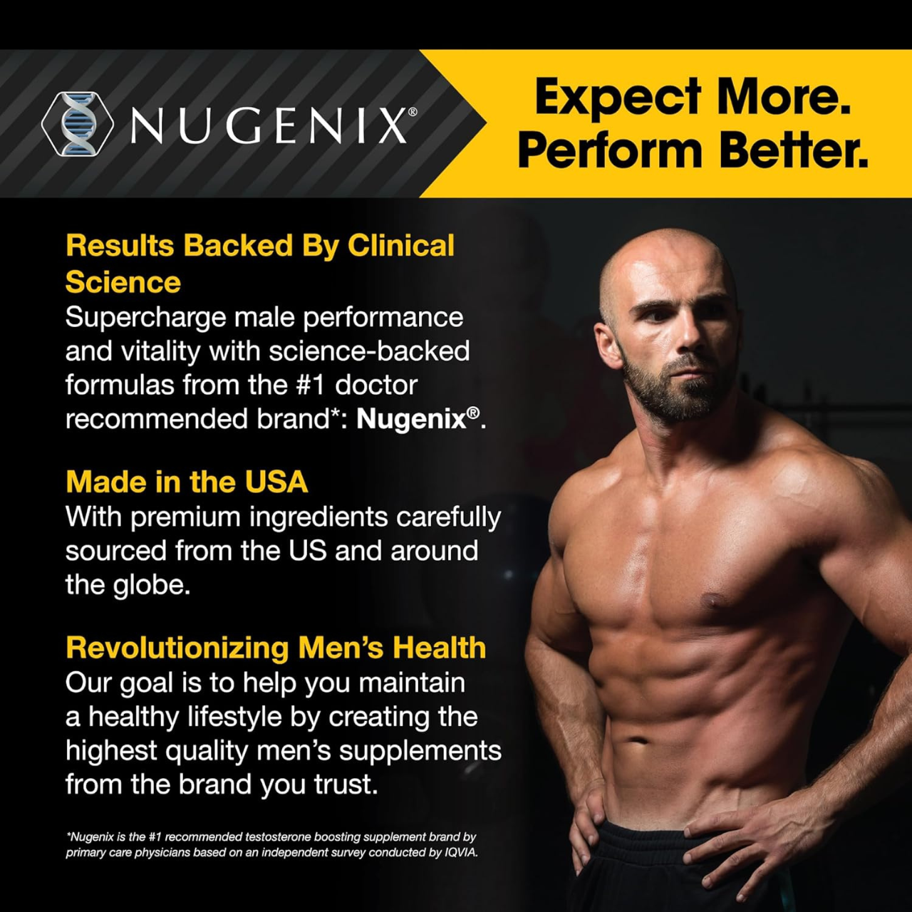 Nugenix Total-T Supplement for Men, 180 Count