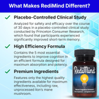 RediMind – Natural Brain Booster & Memory Support (Vegan, 30 Capsules)