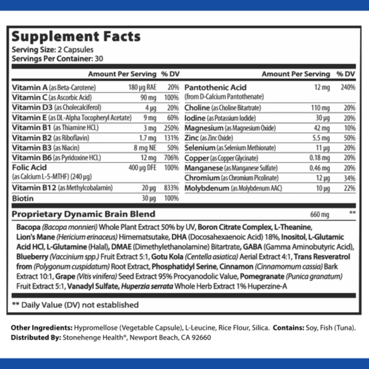 Stonehenge Health Dynamic Brain Supplement