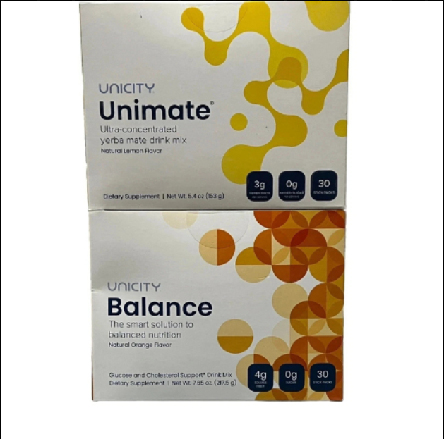 Unicity Feel Great System Balance and Unimate Lemon Set 60ct