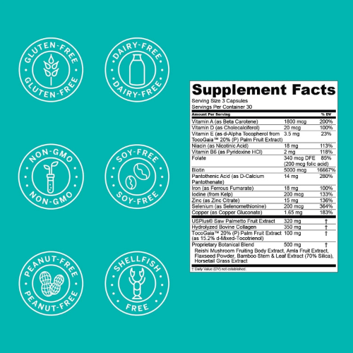 Hair Growth Support Supplement for Thicker Stronger Hair & Scalp Health