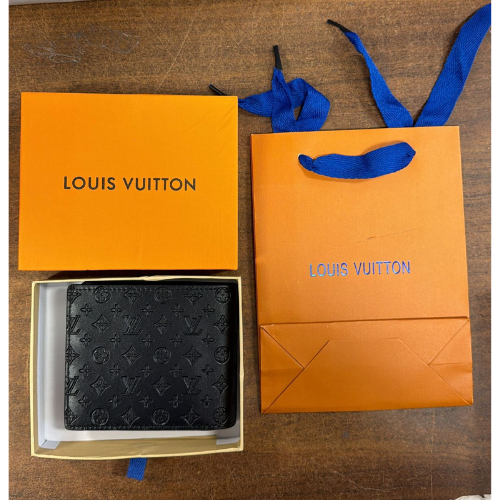 Louis Vuitton Men Monogram Bifold Folding Wallet Black
