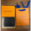 Louis Vuitton Men Monogram Bifold Folding Wallet Black
