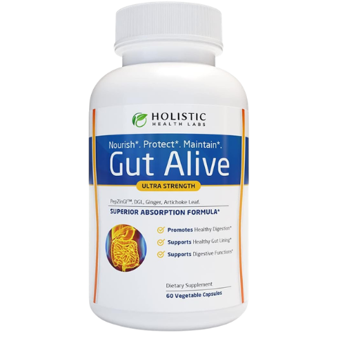 Gut Health Support Digestive Wellness Formula Supplement Capsules 60 Count