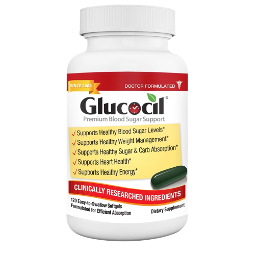 Glucocil 30-Day Supply Blood Sugar Support Supplement 120CT