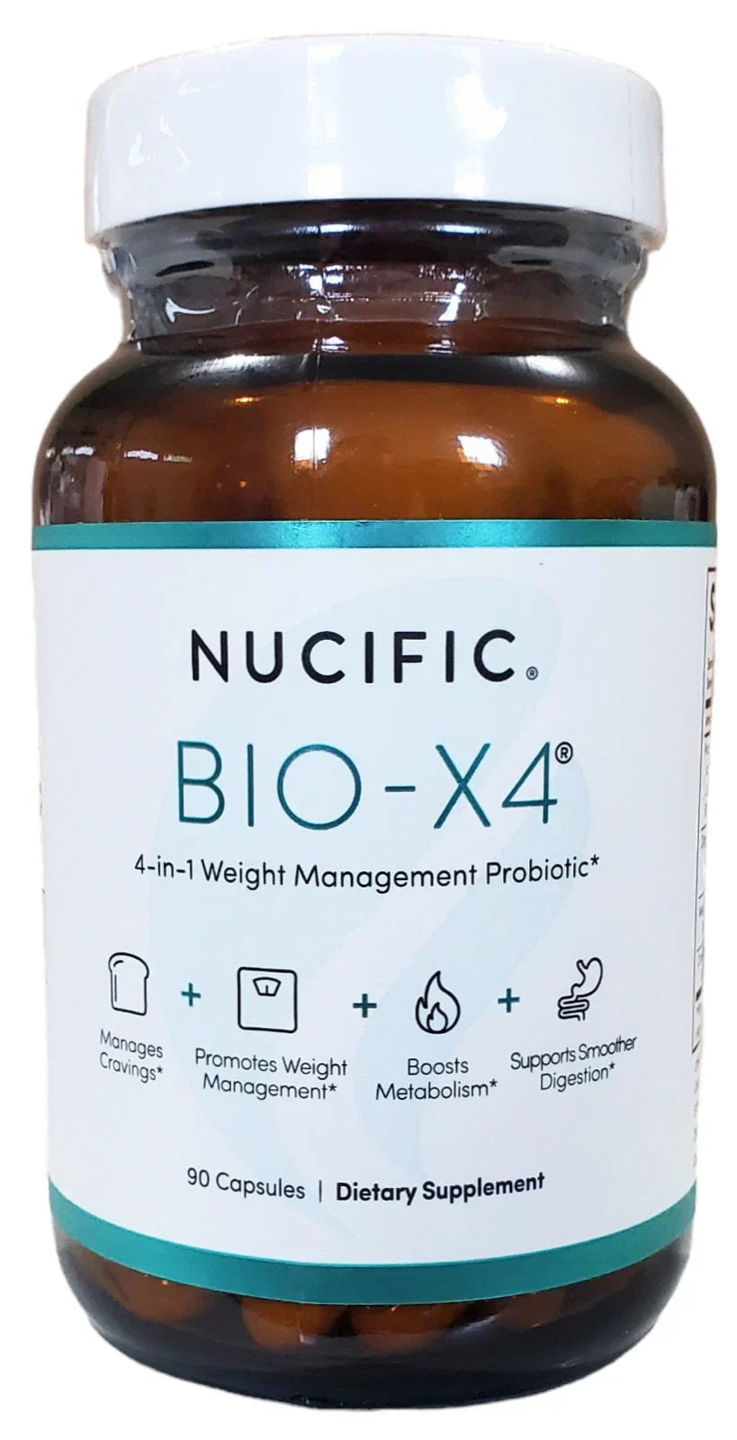Nucific BIO-X4 Probiotic Digestive Supplement Capsules 2 Pack