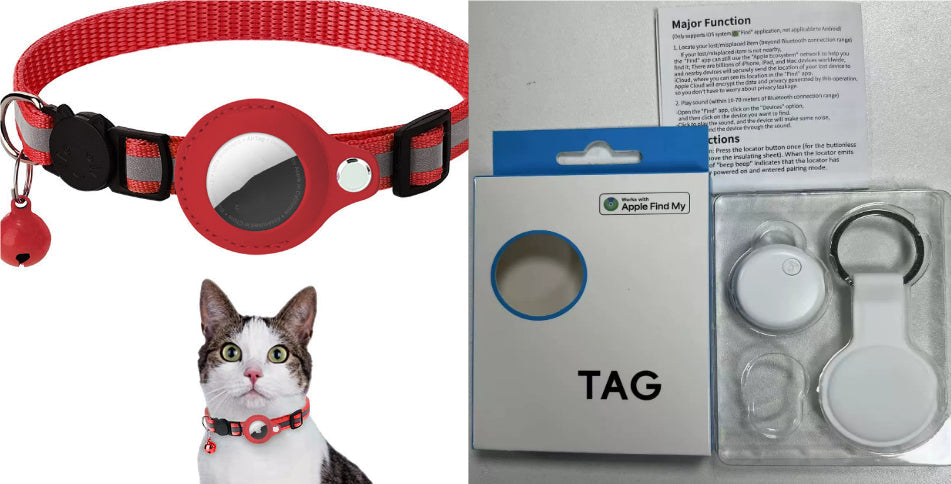 Reflective Waterproof AirTag Pet Collar Holder Case CJGX159744109IR