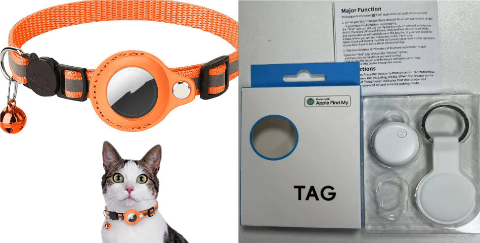 Reflective Waterproof AirTag Pet Collar Holder Case CJGX159744109IR