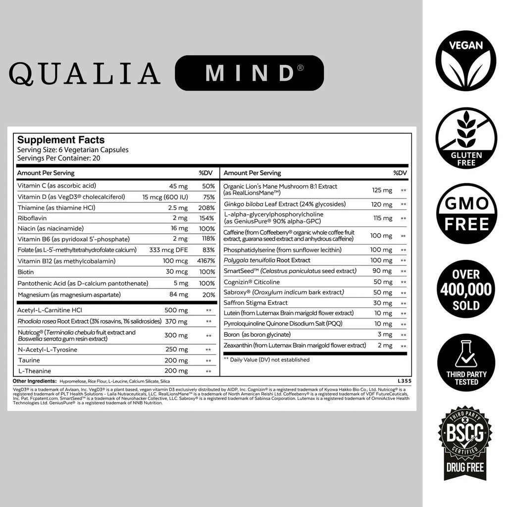 Qualia Mind Dietary Supplement