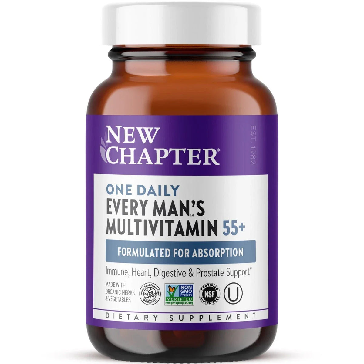 New Chapter Every Man's One Daily 55+ Multivitamin Tablets 48ct