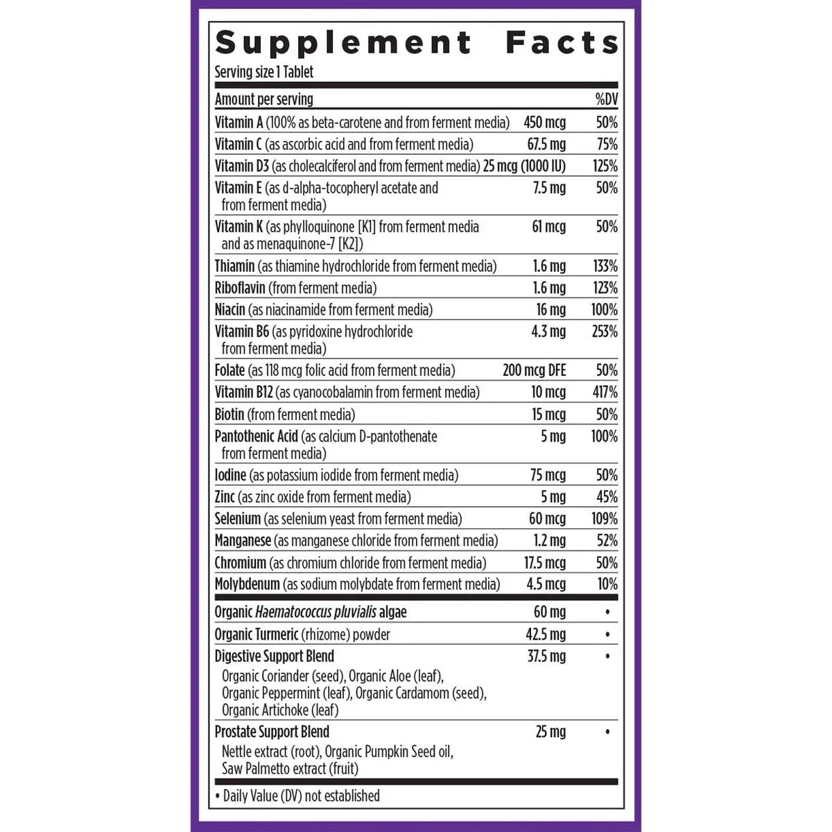 New Chapter Every Man's One Daily 55+ Multivitamin Tablets 48ct