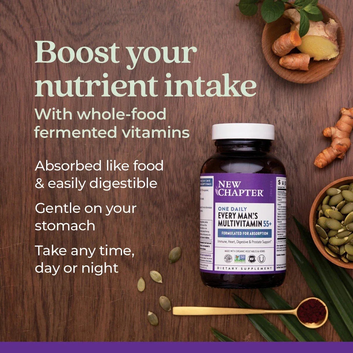 New Chapter Every Man's One Daily 55+ Multivitamin Tablets 48ct