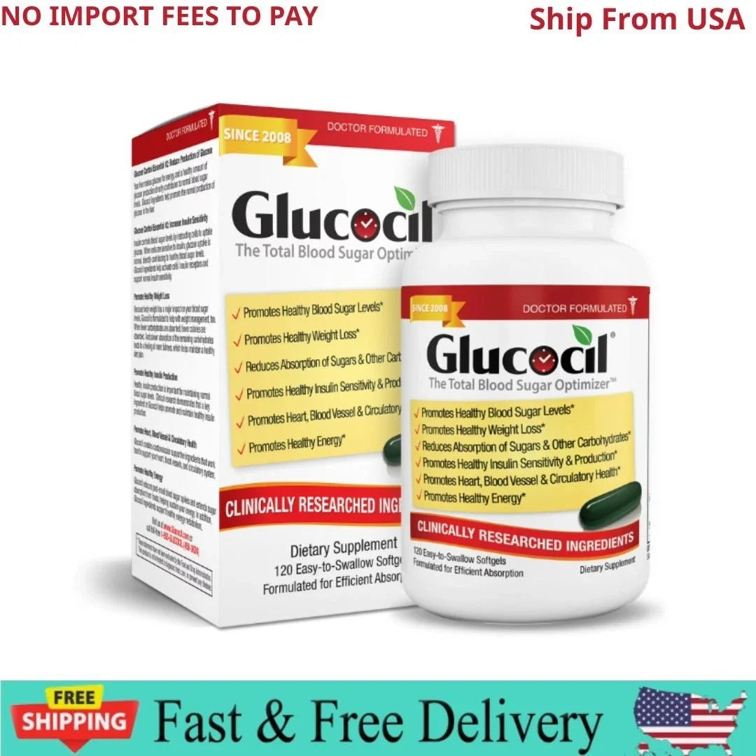 Glucocil 30-Day Supply Blood Sugar Support Supplement 120CT