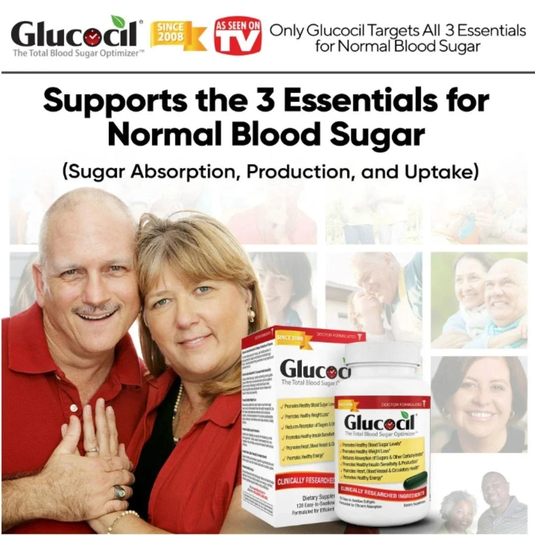 Glucocil 30-Day Supply Blood Sugar Support Supplement 120CT