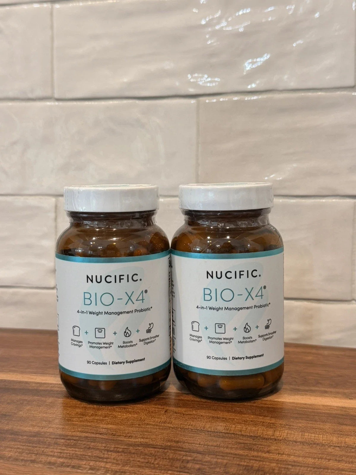Nucific BIO-X4 Probiotic Digestive Supplement Capsules 2 Pack