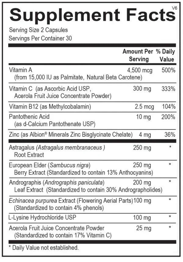 Viracid Immune Support Capsules 60 Count