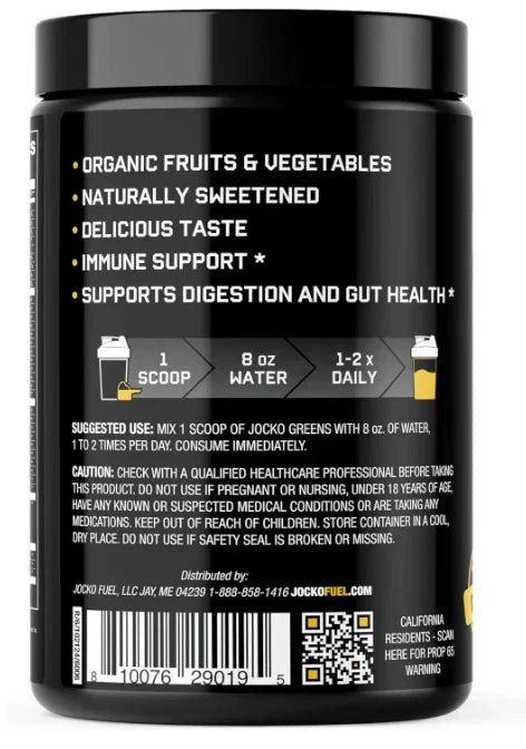 Jocko Fuel Daily Greens Superfood Supplement Powder Pineapple Coconut