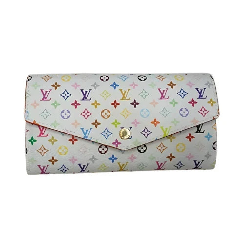 Louis Vuitton Monogram Multicolor Takashi Murakami Sarah Long Wallet White