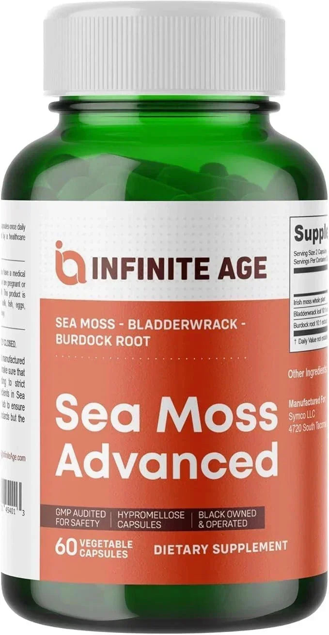 Infinite Age Sea Moss Advanced High-Potency Vegan Superfood Capsules 60ct